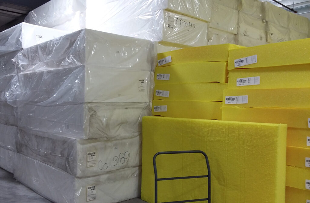 yellow melamine foam